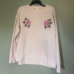 Pastel Pink Rose Sweatshirt